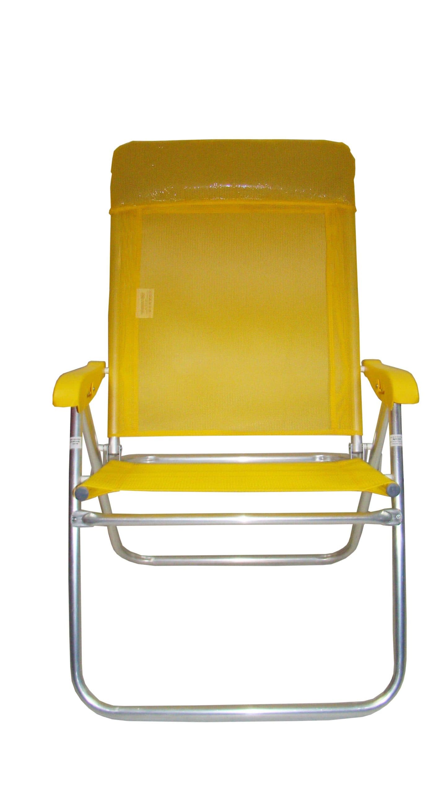 Cadeira Conforto Alta, Encosto Alto com travesseiro, Recl. 3 pos. cor amarelo1